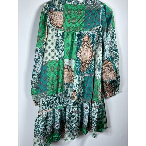 UMGEE NWT Boho Patchwork Dress Western Cowgirl Chic Festival Retro Gypsy Vibes - Picture 4 of 8